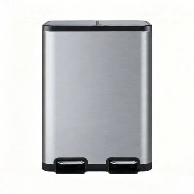 40L Double Pedal Recycling Bin (2 x 20L) Titanium