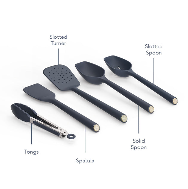 Prestige Silicone 5 Piece Utensil Set French Navy