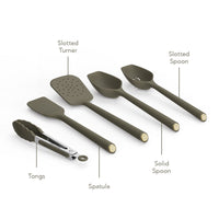 Prestige Silicone 5 Piece Utensil Set Urban Olive