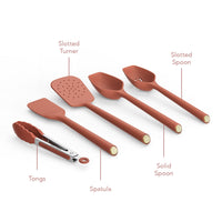 Prestige Silicone 5 Piece Utensil Set Earth Rose