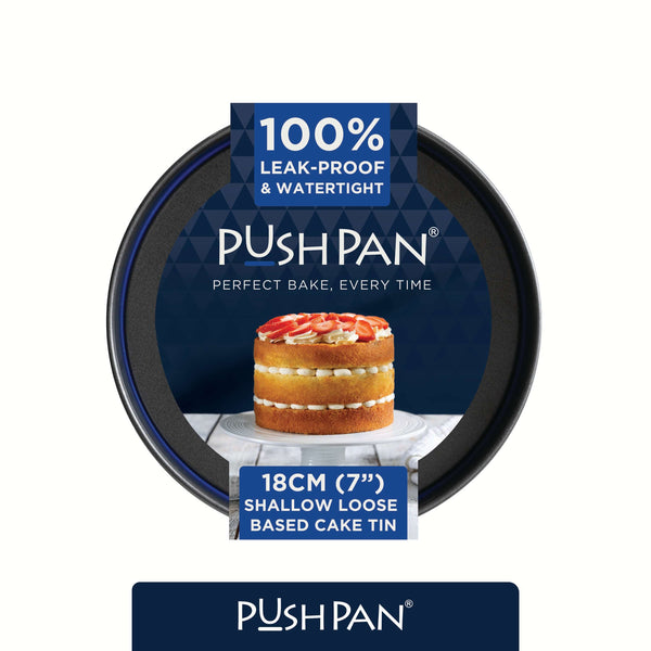 PushPan 18cm (7 Inch) Non-Stick Shallow Cake Tin