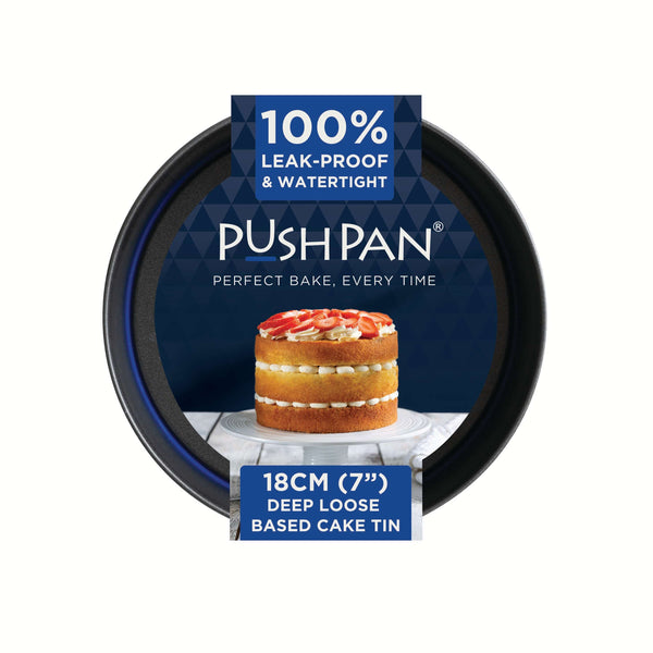 PushPan 18cm (7 Inch) Non-Stick Deep Cake Tin Single