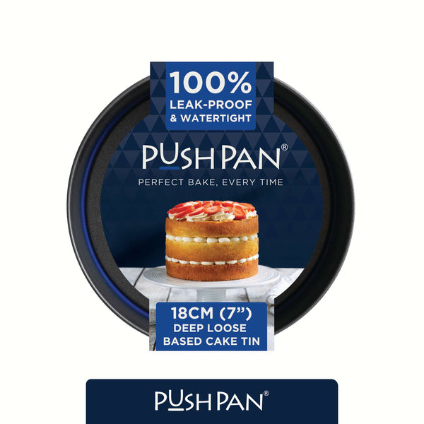 PushPan 18cm (7 Inch) Non-Stick Deep Cake Tin