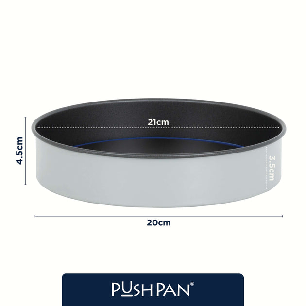 PushPan 20cm (8 Inch) Non-Stick Shallow Cake Tin