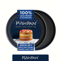 PushPan 20cm (8 Inch) Non-Stick Shallow Cake Tin