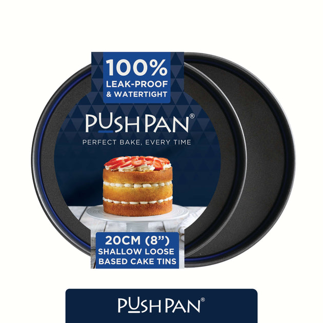 PushPan 20cm (8 Inch) Non-Stick Shallow Cake Tin