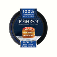 PushPan 20cm (8 Inch) Non-Stick Deep Cake Tin Single