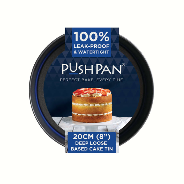 PushPan 20cm (8 Inch) Non-Stick Deep Cake Tin Single