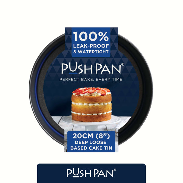 PushPan 20cm (8 Inch) Non-Stick Deep Cake Tin