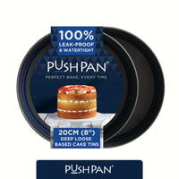 PushPan 20cm (8 Inch) Non-Stick Deep Cake Tin