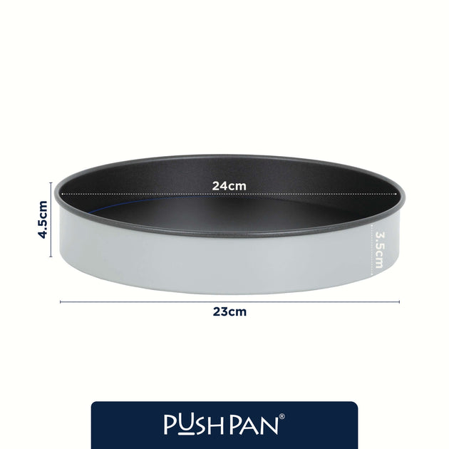 PushPan 23cm (9 Inch) Non-Stick Shallow Cake Tin