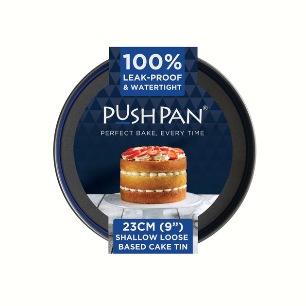 PushPan 23cm (9 Inch) Non-Stick Shallow Cake Tin Single