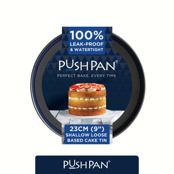 PushPan 23cm (9 Inch) Non-Stick Shallow Cake Tin