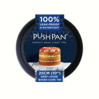 PushPan 25cm (10 Inch) Non-Stick Deep Cake Tin Single
