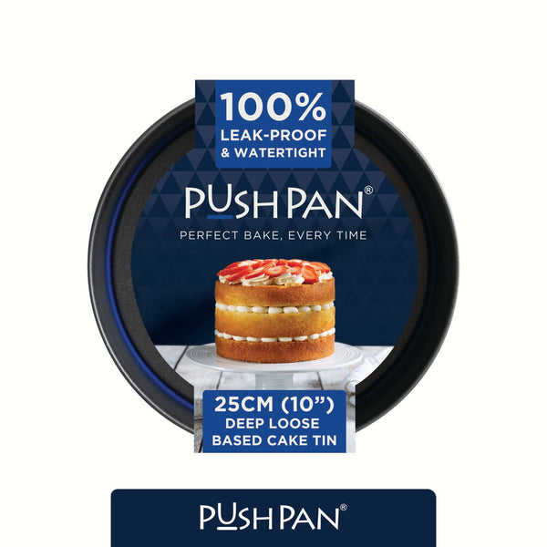PushPan 25cm (10 Inch) Non-Stick Deep Cake Tin