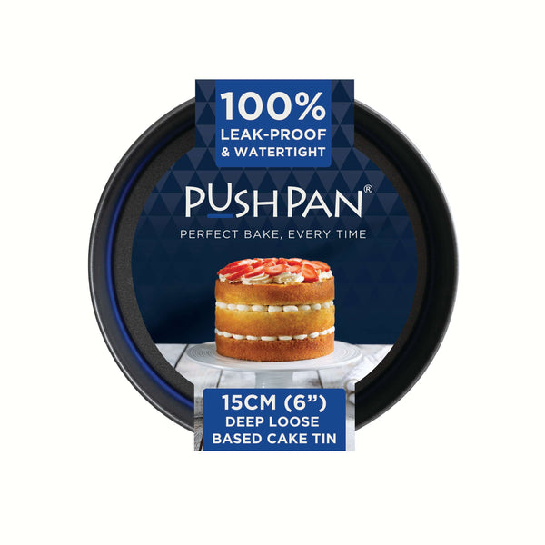 PushPan 15cm (6 Inch) Non-Stick Deep Cake Tin Single