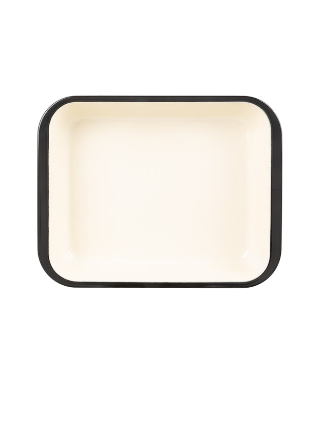 PFAS Free Signature Two-Tone 36cm Enamel Roaster - Black/Cream