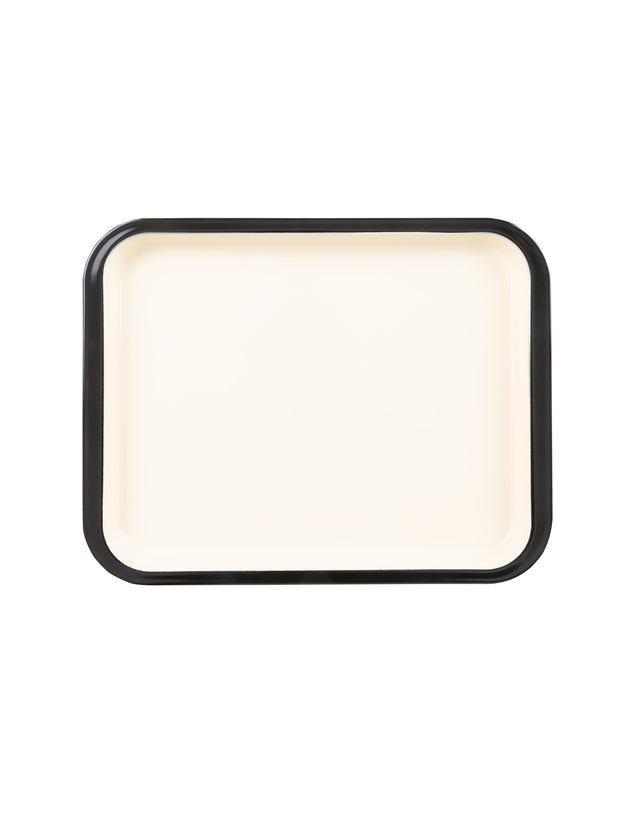 PFAS Free Signature Two-Tone 41cm Enamel Oven Tray - Black/Cream