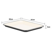 PFAS Free Signature Two-Tone 41cm Enamel Oven Tray - Black/Cream