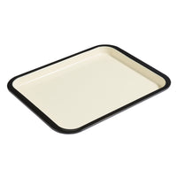 PFAS Free Signature Two-Tone 41cm Enamel Oven Tray - Black/Cream