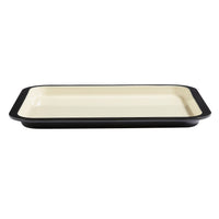 PFAS Free Signature Two-Tone 41cm Enamel Oven Tray - Black/Cream
