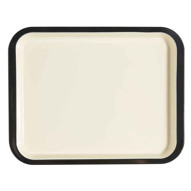 PFAS Free Signature Two-Tone 41cm Enamel Oven Tray - Black/Cream