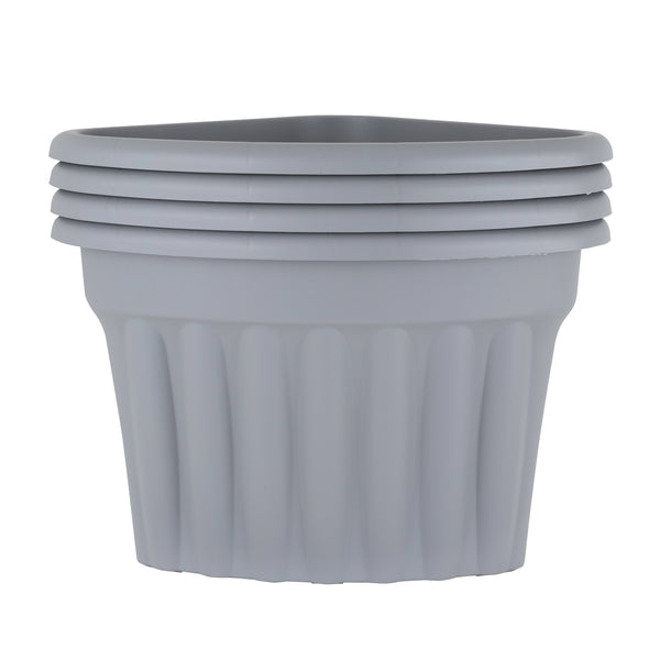 Wham Vista 49cm Corner Plastic Garden Planter Upcycle Grey
