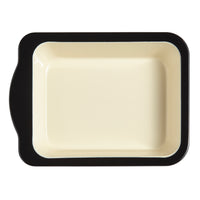 Baker & Salt Country Enamel Two-Tone Premium Steel 22cm Baking Dish – Black/Cream