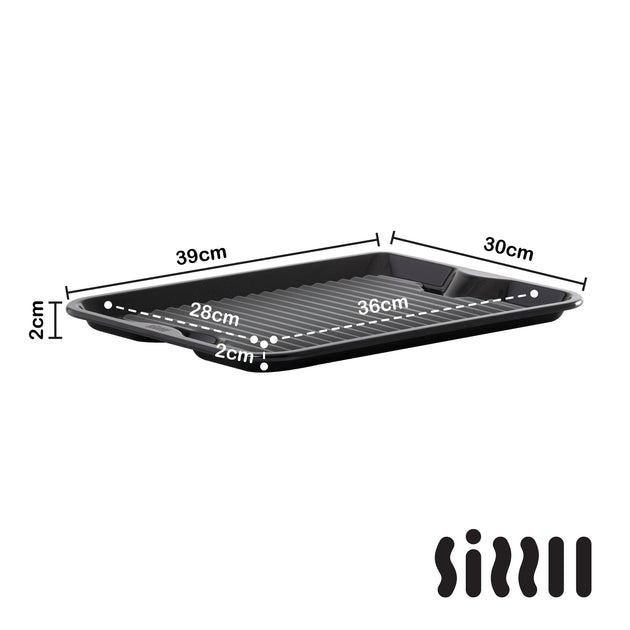 Sizzll Griddll 39cm Enamel Tray