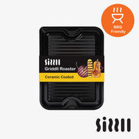 Sizzll Griddll 39cm Enamel Roasting Tin