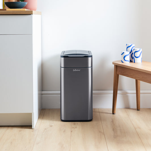 50L Stainless Steel Wing Open Sensor Bin