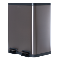 50L Double Pedal Recycling Bin (2 x 25L) Titanium