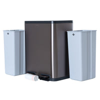50L Double Pedal Recycling Bin (2 x 25L) Titanium