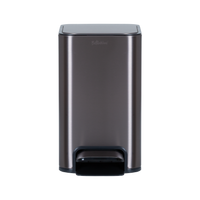 9L Slim Pedal Bin with Removable Inner Bucket - Titanium