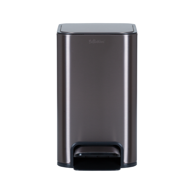 9L Slim Pedal Bin with Removable Inner Bucket - Titanium