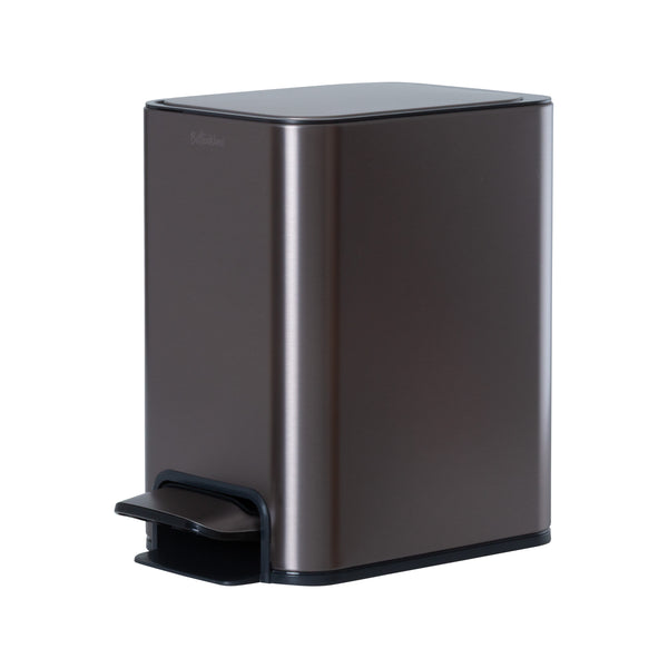 9L Slim Pedal Bin with Removable Inner Bucket - Titanium