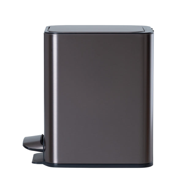 9L Slim Pedal Bin with Removable Inner Bucket - Titanium
