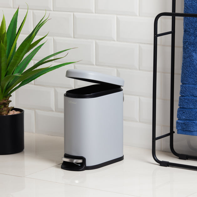 5L Soft-Close Slim Metal Pedal Bin