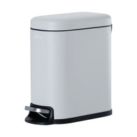 5L Soft-Close Slim Metal Pedal Bin Grey