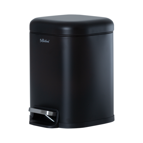 6L Soft-Close Metal Pedal Bin Black