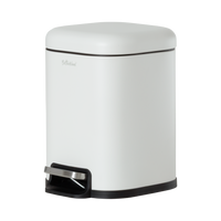 6L Soft-Close Metal Pedal Bin White