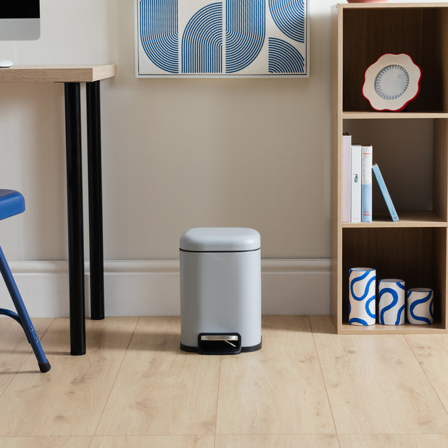6L Soft-Close Metal Pedal Bin