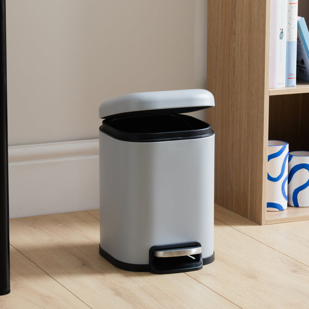 6L Soft-Close Metal Pedal Bin