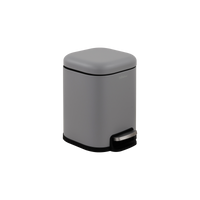6L Soft-Close Metal Pedal Bin Grey