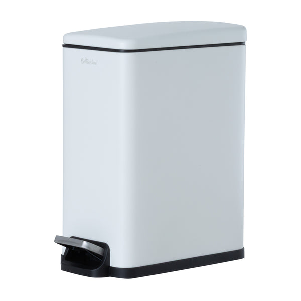 10L Slim Soft-Close Pedal Bin White