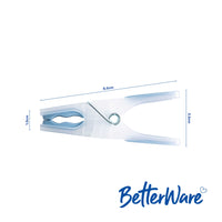 BetterWare Laundry Pack of 20 Secure Rubber Grip Pegs