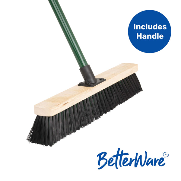 BetterWare Outdoor Brushware 18" Broom with 137cm Heavy-Duty Handle