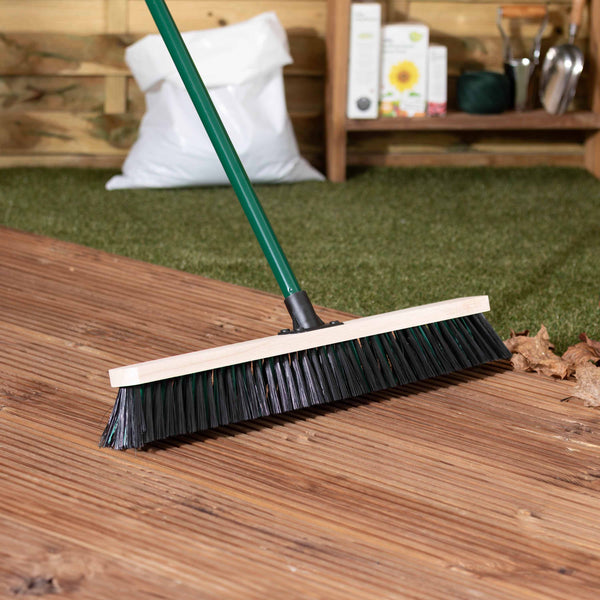 BetterWare Outdoor Brushware 24" Broom with 137cm Heavy-Duty Handle