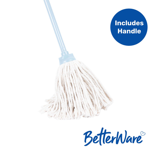 BetterWare Everyday Cleaning Cotton Mop with Handle