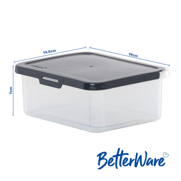 BetterWare Rectangular Food Locker Box (19cm x 14.5cm) 1.5L
